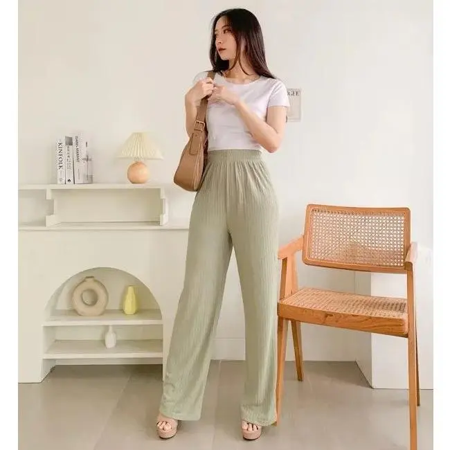 Celana Harian Murah /Celana Kulot Wanita polos Bahan Knit Lembut / Celana Kulot Wanita knit lembut