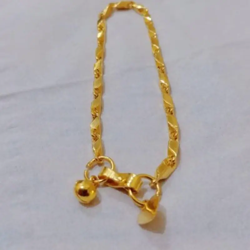 Gelang tangan akesesoris wanita motif padi xuping terbaru 1