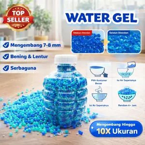 QATOVA Water Jell Botol 7-8mm Jell WGB Water Beads Isi 100RB Butir Refill Water Beads Vas Bunga