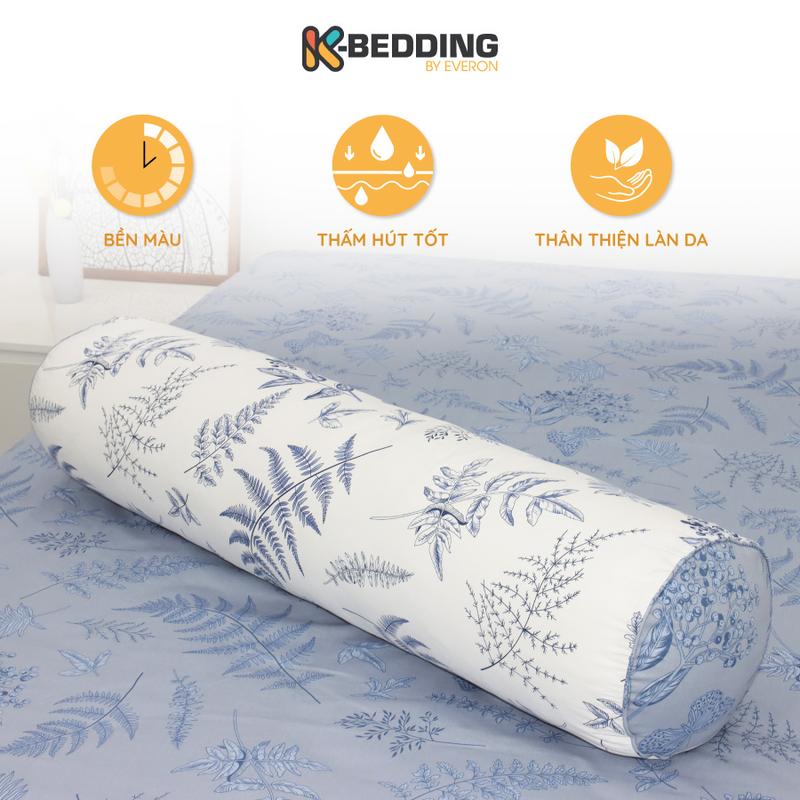Vỏ gối ôm cotton K-Bedding by Everon KCP (kích thước 80x100cm - 1 cái)