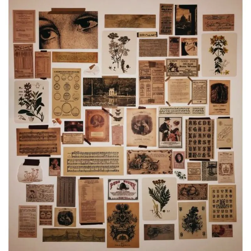 [DiayuDecor] Jurnal Scrapbook Vintage | Scrapbooking Kertas Retro | Poster Dinding VIntage 2
