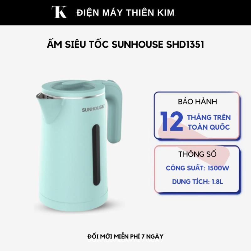 Ấm siêu tốc Sunhouse SHD1351 - inox 2 lớp 1.8L 1500W