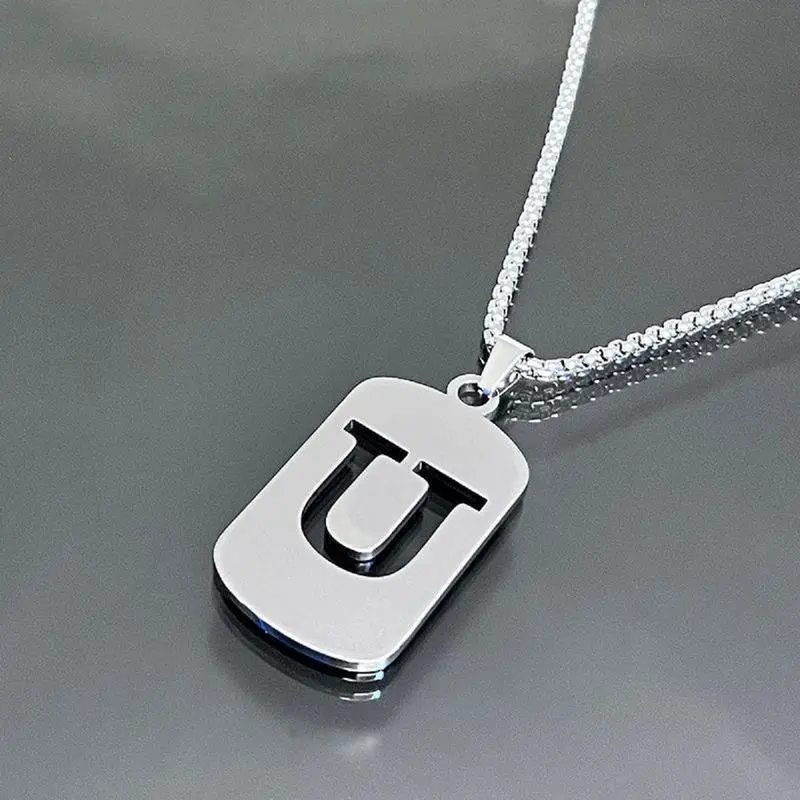 Vòng cổ f mặt dây chuyền chữ cái 26 ký tự làm từ titan thép không gỉ thời trang A B C D E F G H Y K L M - Hộp giấy đựng trang sức dây chuyền, lắc tay, nhẫn, bông tai đa dạng màu sắc sặc sỡ đa dạng kích cỡ 6