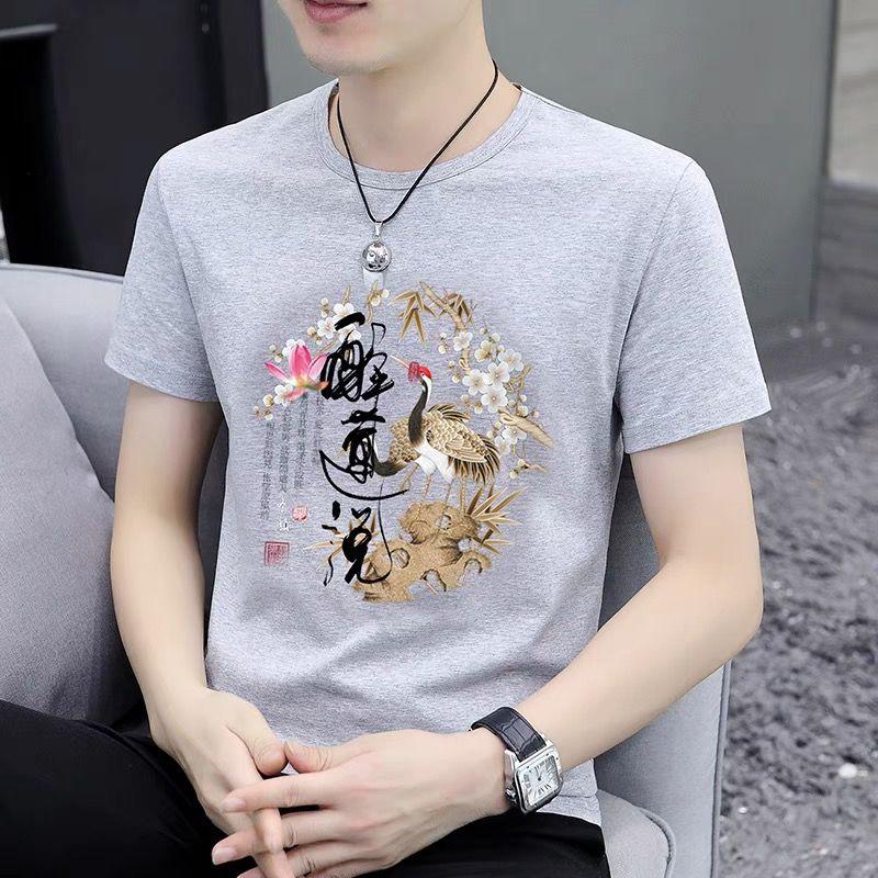 Product Introduction of Ice Silk High-Quality Cool Summer Trendy Zui Lian Shuo Sports Half-Sleeve Ice Silk Breathable Short-Sleeve T-Shirt Men's Sweat Shirt 3