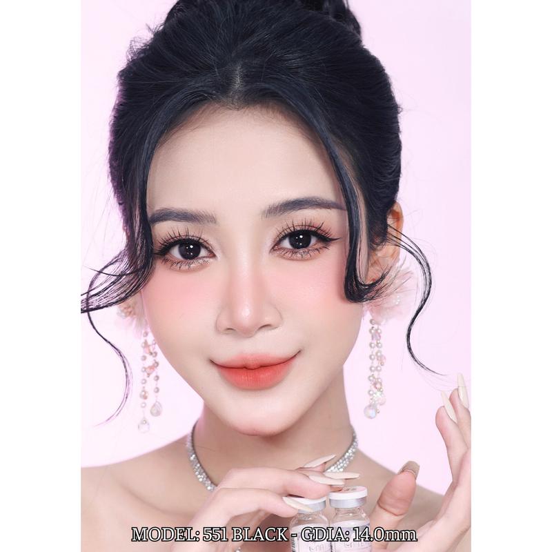 [1 year] Kính áp tròng LUNA EYES 551 BLACK - Lens size nhỏ hsd 1 năm 9