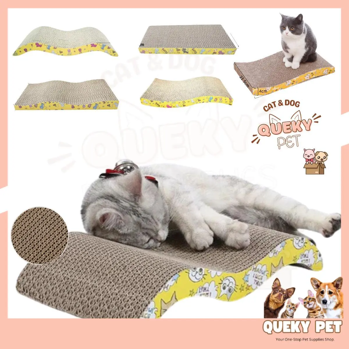 Cat Scratcher Corrugated Scratch Cardboard Toy Scratch Pad Cat Toys Pet Supplies