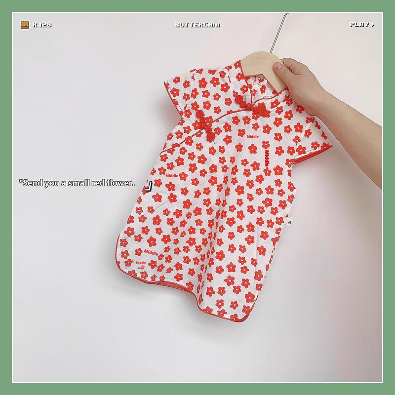 Product Introduction of Girls' Chinese Style Retro Hanfu Summer Children's Fashionable Cheongsam Dress Baby Skirt Cross-border One-piece Dropshipping 25