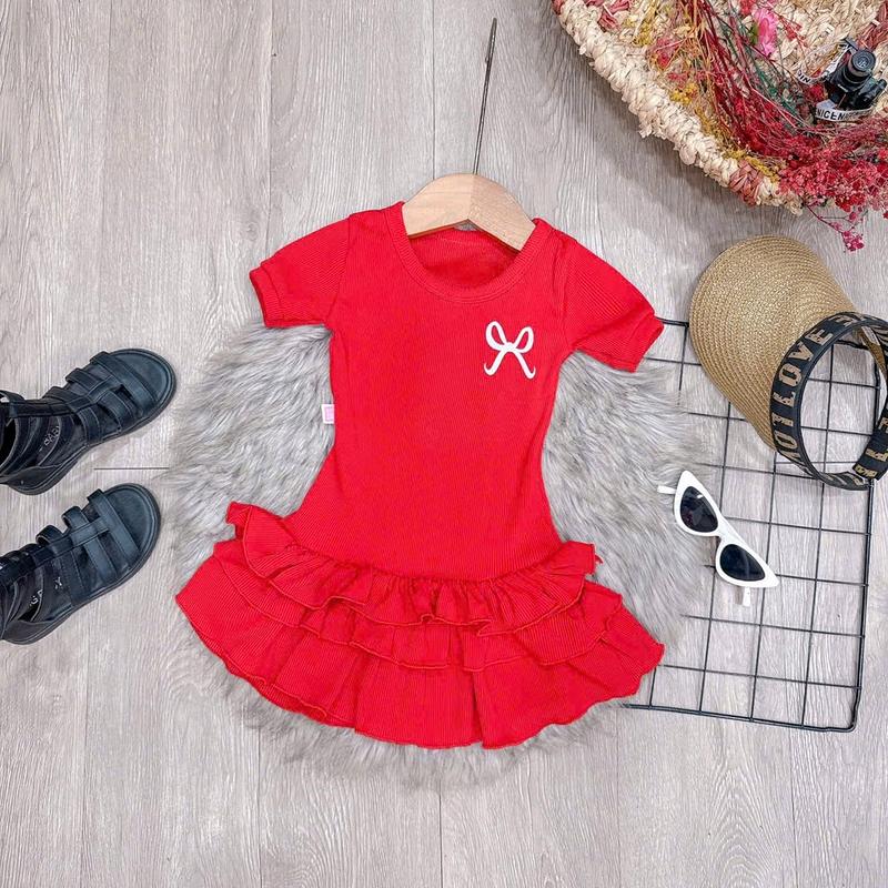 Váy cổ Trụ Bèo Tầng Cho Bé Gái 8-30 kg 4