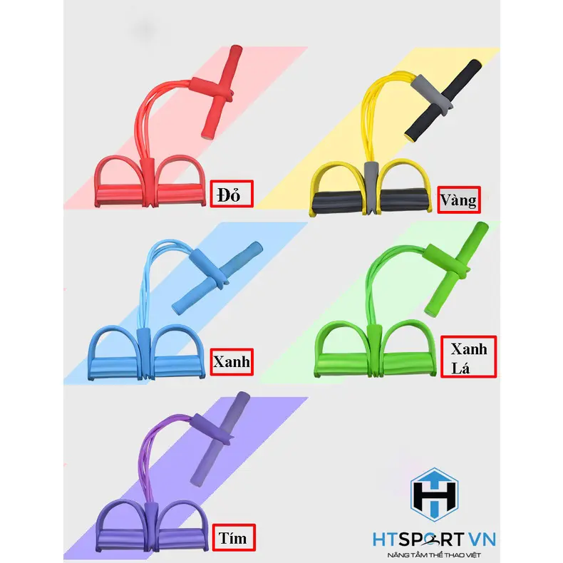 Dây Kéo Đàn Hồi, Dây Keo Tập Bụng 4 Ống Cao Su Chắc Chắn Tập Cơ Bụng Tay Chân Gym Thể Dục Tại Nhà Kháng Lực Dây Kháng Lực 2
