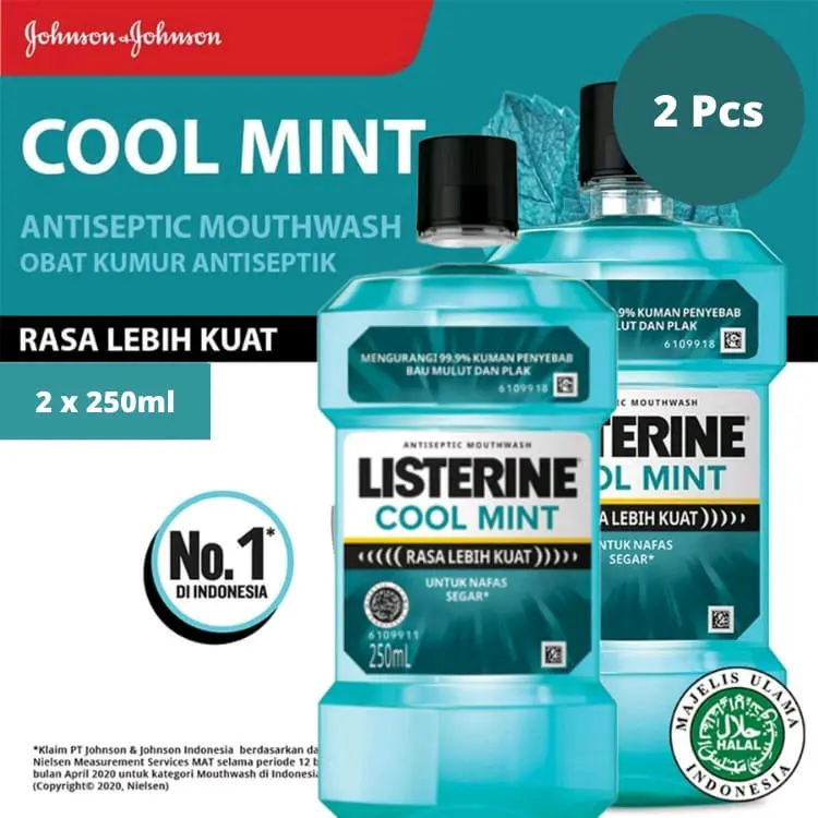 2 Pcs Listerine Obat Kumur Mouthwash Antiseptic [2x250ml]