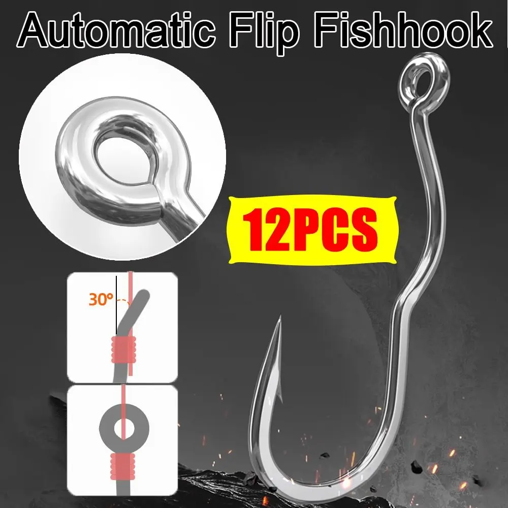 12Pcs/Pack Fishing Accessories High Carbon Steel Automatic Flip Fishhook With Eye Sharp Barbed Fishing Hook Anti Slip Fishing Tackle - TikTok Shop Philippines 12Pcs/Pack Fishing Accessories High Carbon Steel Automatic Flip Fishhook With Eye Sharp Barbed Fishing Hook Anti Slip Fishing Tackle - TikTok Shop Philippines