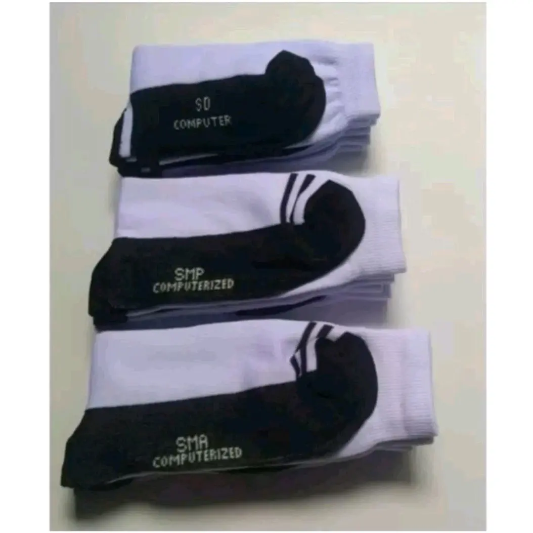 kaos kaki hitam putih untuk sd, smp dan sma no 1