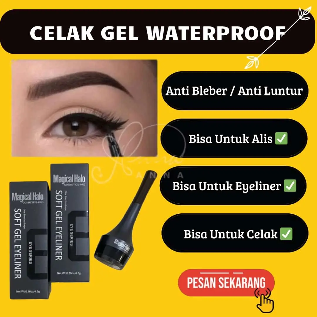 CELAK GEL WATERPROOF SOFT GEL EYELINER Tahan Lama