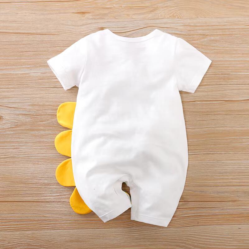 Summer Boys And Girls Cute Cartoon Crocodile 3d Printed Cotton Comfortable Casual Short Sleeve Baby Bodysuit 1