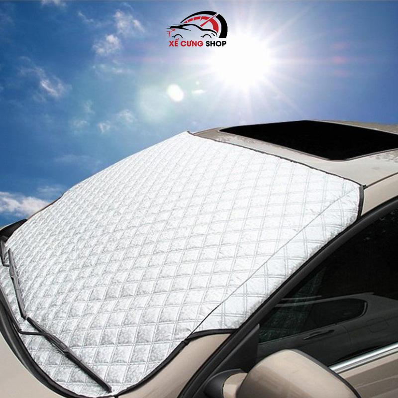 Bạt Phủ Che Nắng Chống Nóng Kính Lái Ô Tô Xe Hơi 3 Lớp Tráng Bạc Cao Cấp
