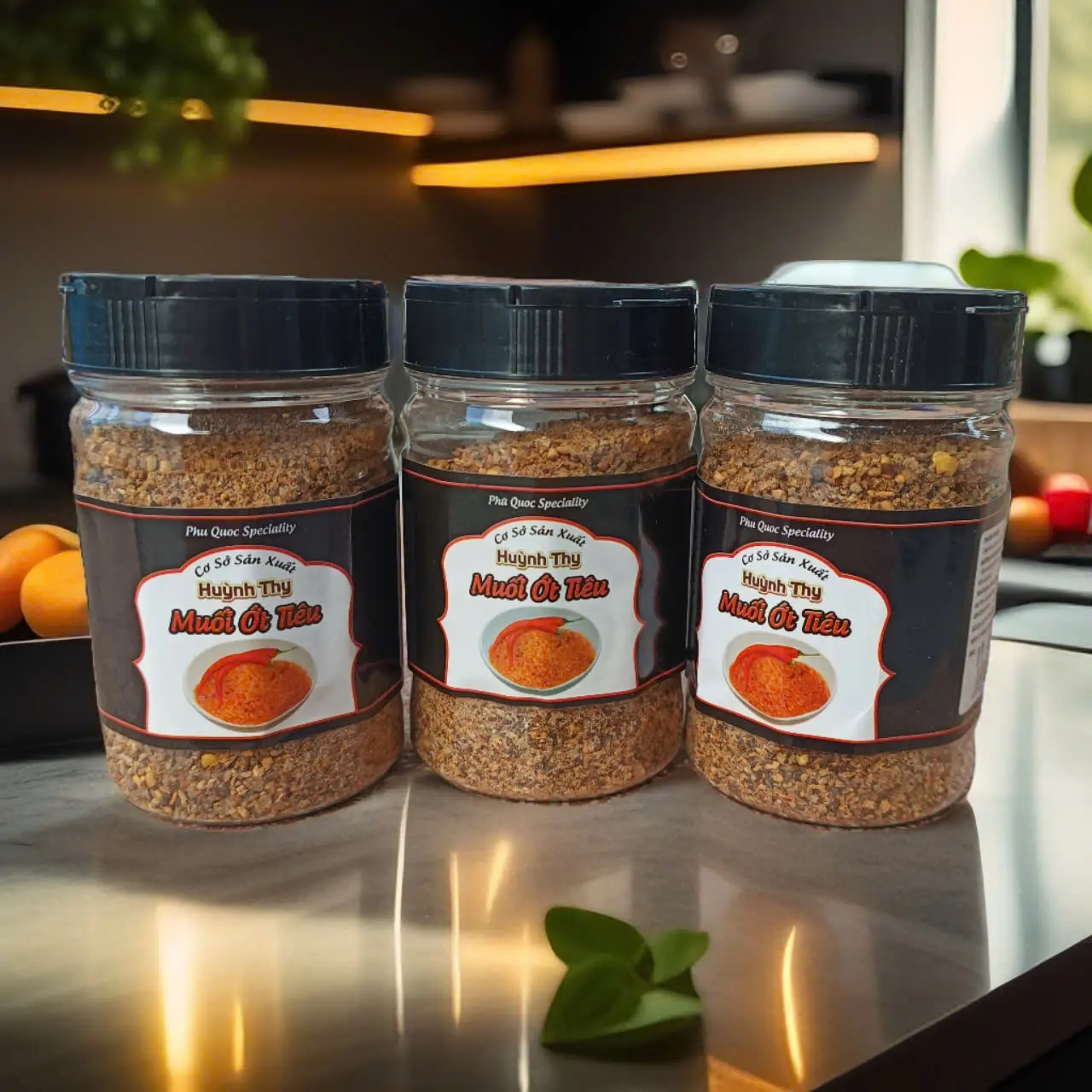 Combo 3 Hũ Muối Ớt Tiêu, Đặc Sản Phú Quốc - Huỳnh Thy Pepper Farm