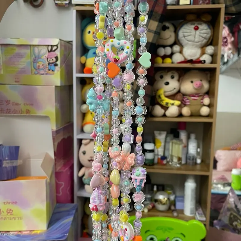 ￼Dây Đeo Chéo Dài Chuỗi Hạt , Charm Màu Sắc Cho Baby Three, Điện Thoại, Túi Xách Phụ Kiện 1