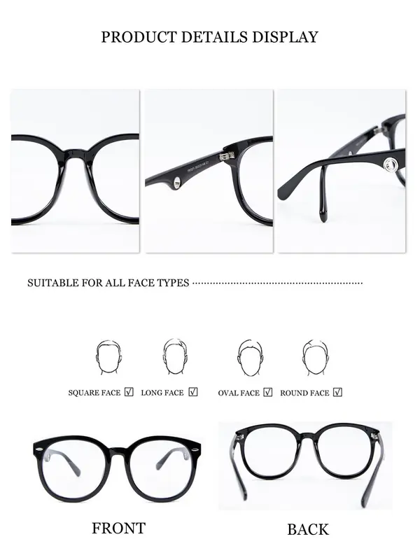Fashionable Anti-blue Light  Glasses, Trendy All-match Eyeglasses for Everyday Use, Fashion Accessories for Outdoor Activities 2