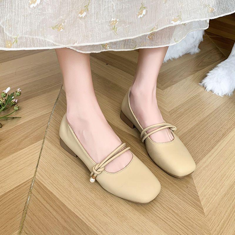 Váy Cổ Tích Mary Jane, Giày Một Lớp Bằng Da Nhỏ Dành Cho Nữ, Thích Hợp Cho Mùa Lò Xo Và Mùa Thu, Giày Đế Bằng Nhẹ Nhàng Gió Buổi Tối, Thích Hợp Cho Bà 8