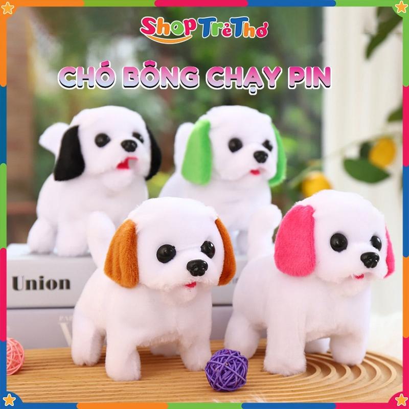 Đồ Chơi Chó Bông Chạy Pin Di Chuyển Biết Sủa Và Vẫy Đuôi Siêu Đáng Yêu