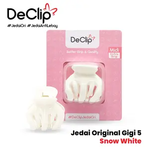 DeClip Jedai Bangkok Original Gigi 5 ukuran 5cm Warna Putih Asesoris Plastik