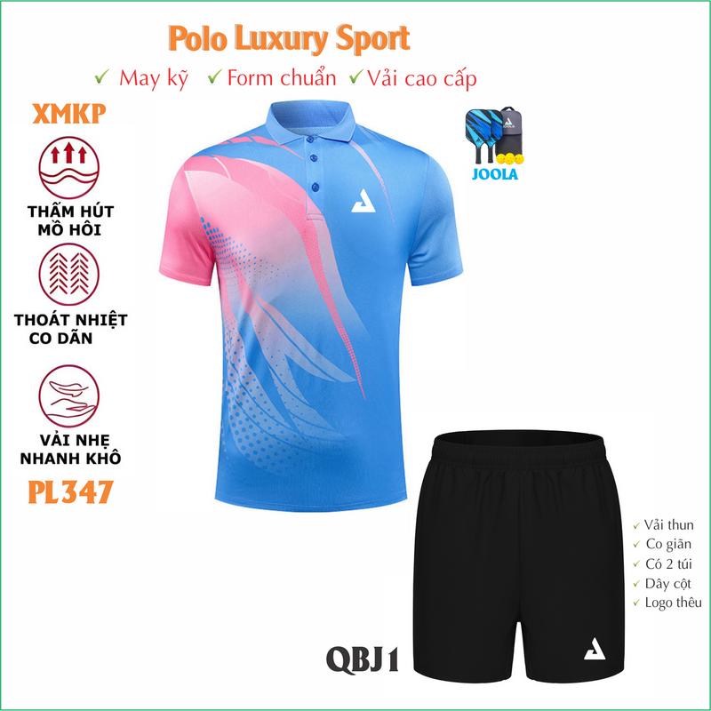 Áo Polo thể thao Cầu lông, Pickleball, Bóng chuyền, Bóng bàn Nam nữ cao cấp, vải  xịn, may kỹ, đủ size (PL347)