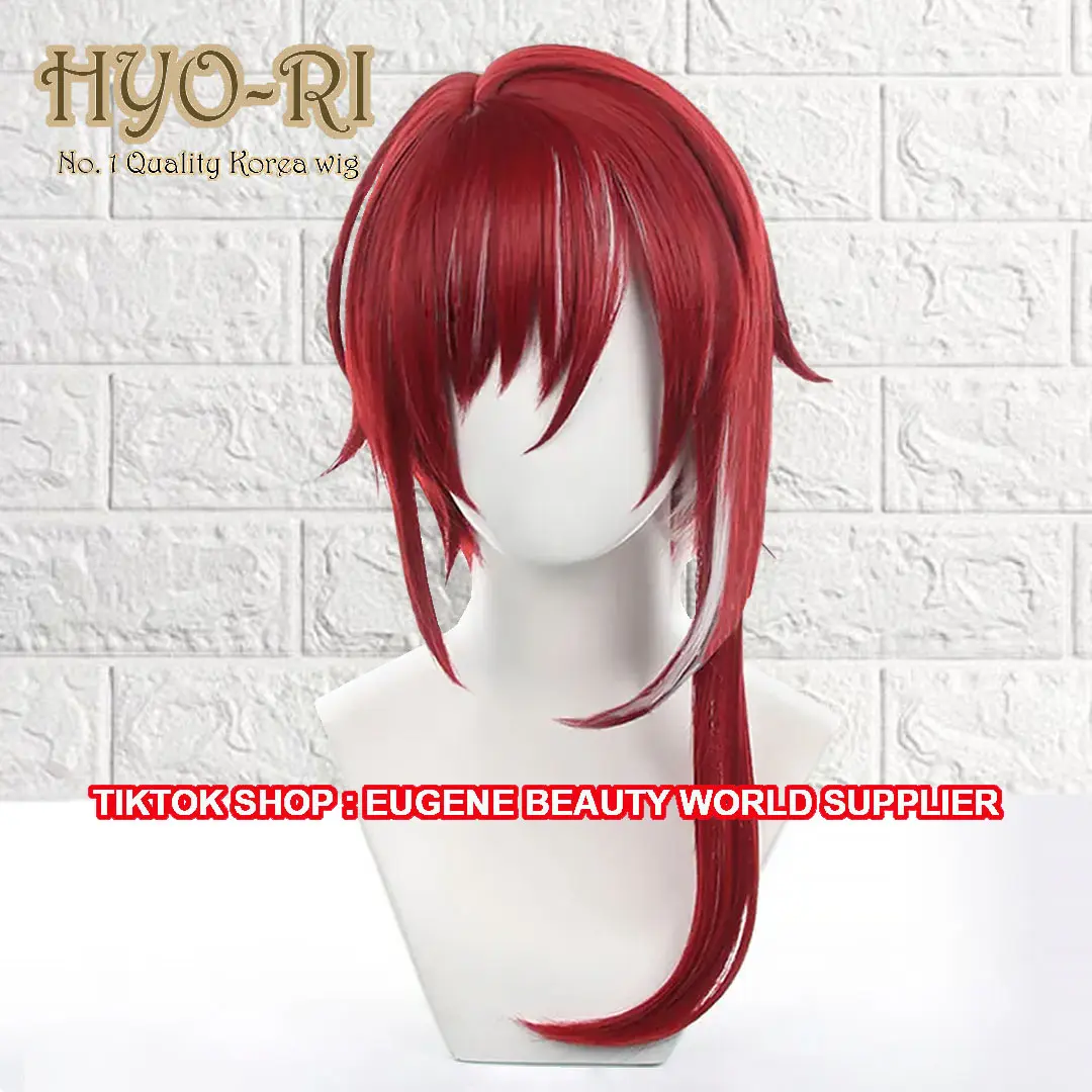 READY STOCK STYLED - RAMBUT PALSU FULL WIG NATSUME SAKASAKI WIG SAKASAKI NATSUME WIG ANIME COSPLAY THE ENGLISH ENSEMBLE STARS WIG COWO COWOK PRIA LURUS PENDEK PONI DEPAN MERAH RED OMBRE PUTIH WHITE