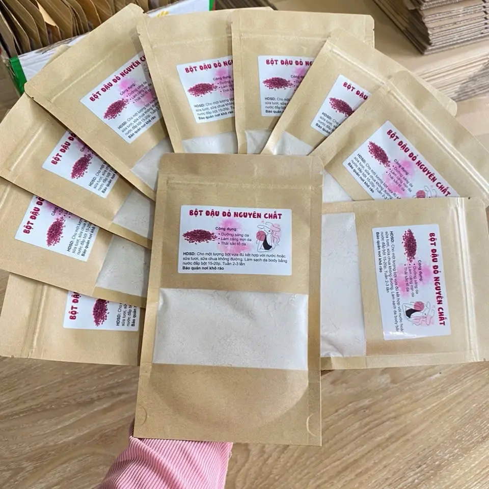 BỘT TẮM TRẮNG THIÊN NHIÊN ĐẬU ĐỎ ( 1 BỊCH 100G) Làm Đẹp Da