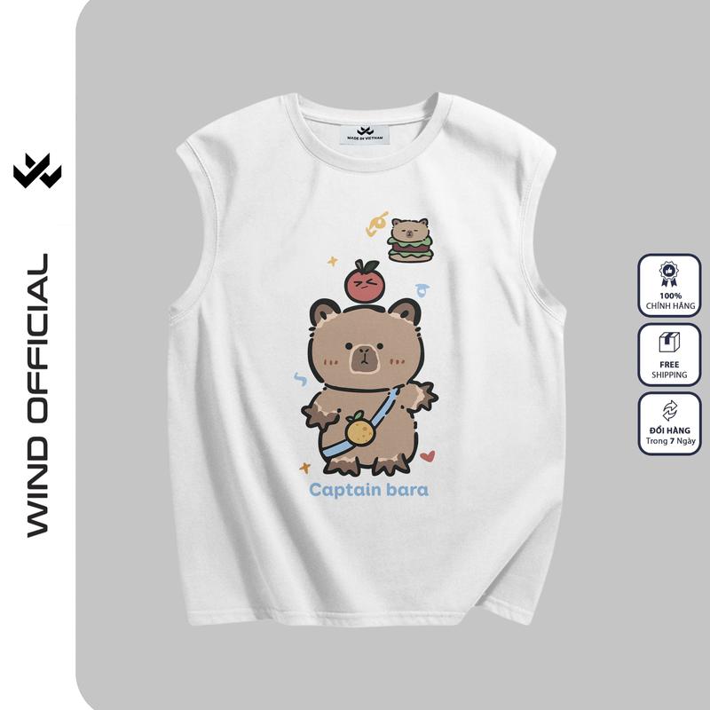Product Introduction of Áo ba lỗ unisex WIND form rộng sát nách CAPYBARA TÁO tanktop thời trang nam nữ oversize 2