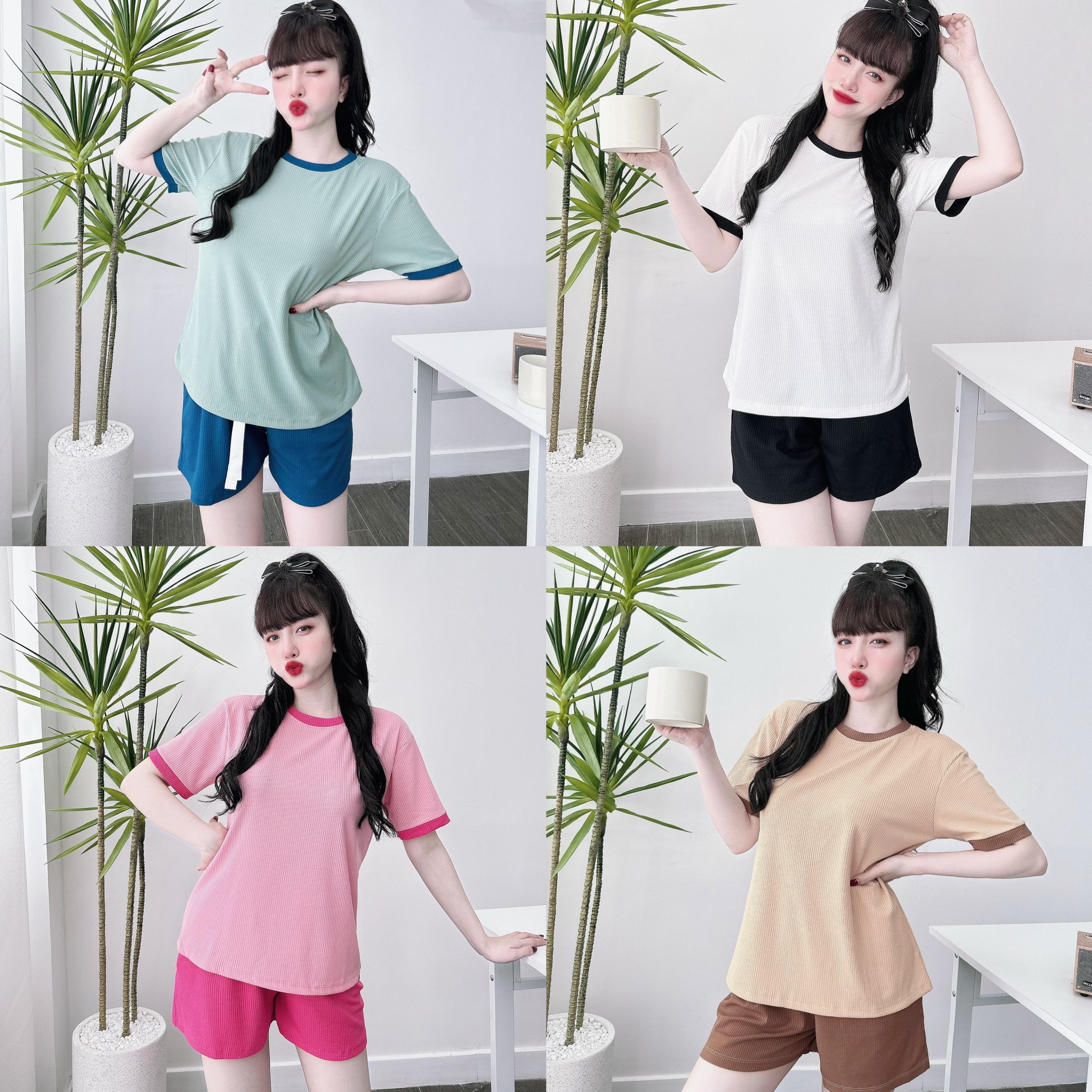 [Xả Kho] Bộ Quần Áo Thun Đùi Thể Thao Thanh Lịch Dễ Thương Bigsize 50-95Kg Sport Tập Thể Dục Chạy Bộ Tập Gym Top