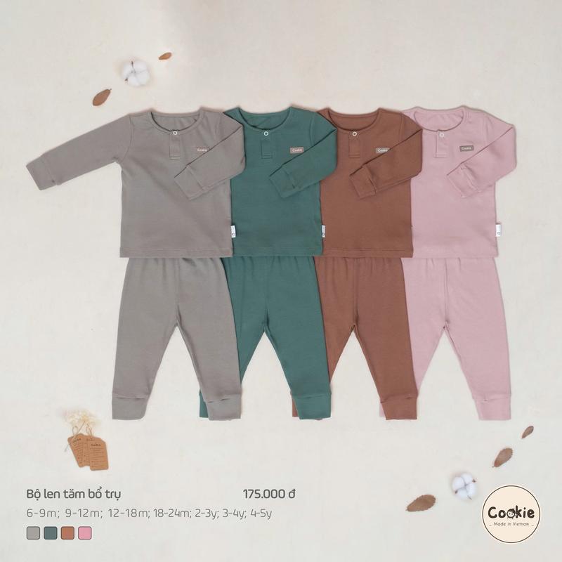  Bộ Quần Áo Len Tăm Cookie Len Tăm Bổ Trụ Cho Bé Size Từ 1 2-1Y Đến 4-5Y Chất Len Tăm Bộ Thu Đông 