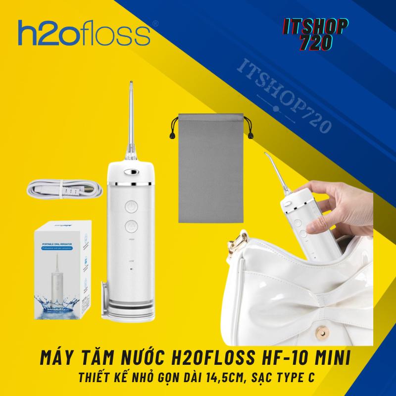 Máy tăm nước mini H20floss HF10 MINI nhỏ gọn di động Kèm 5 vòi thay thế