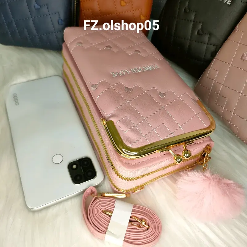 DOMPET BEHEL HP SLEMPANG / DOMPET BORDIR WANITA PREMIUM Dompet Kartu Kulit 8