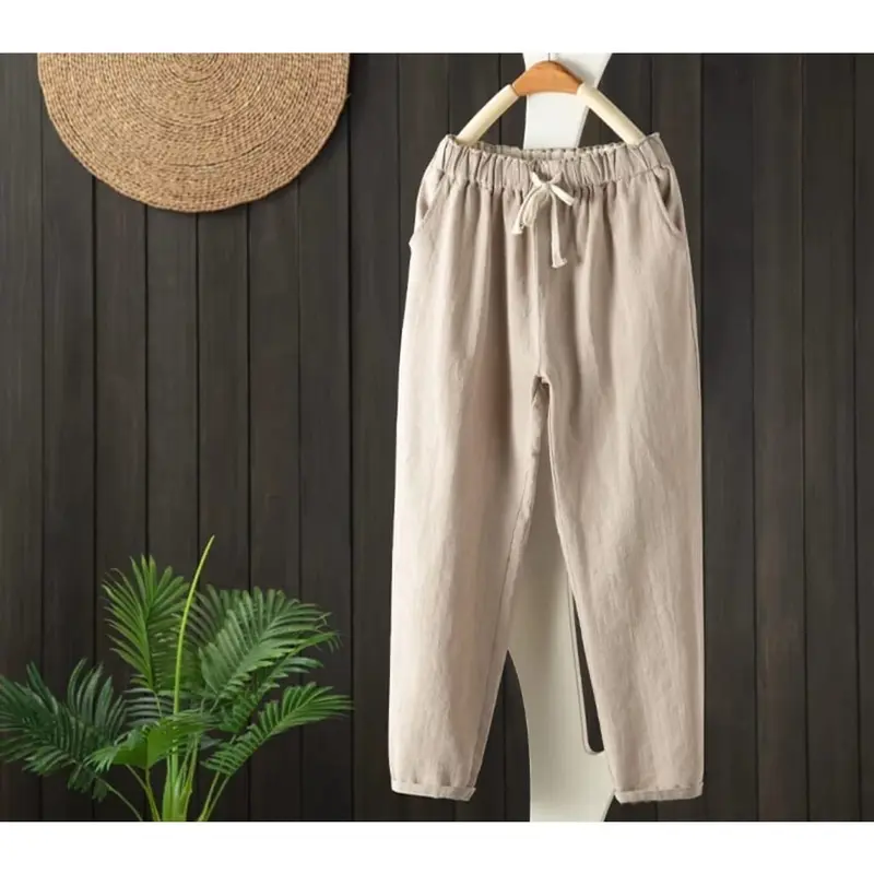 CELANA WANITA Linen Pants CELANA KEKINIAN BAGGY PANTS CELANA WANITA LINEN Panjang 2