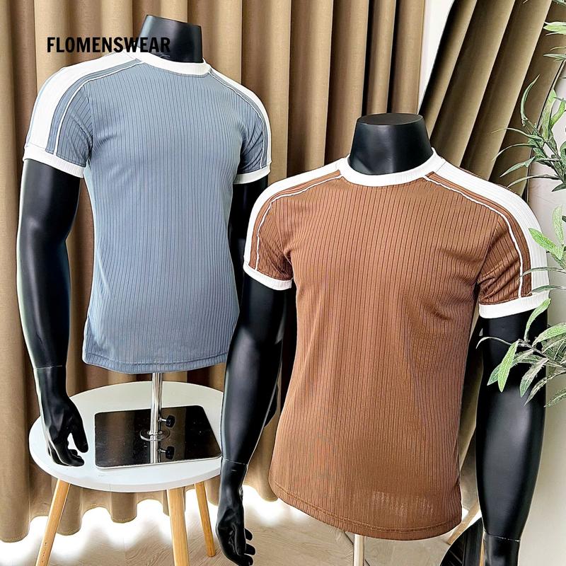  Áo Thun Body Nam FLO Menswear Bo Viên Thun Đũa Co Giãn Thoáng Mát Cổ Tròn 
