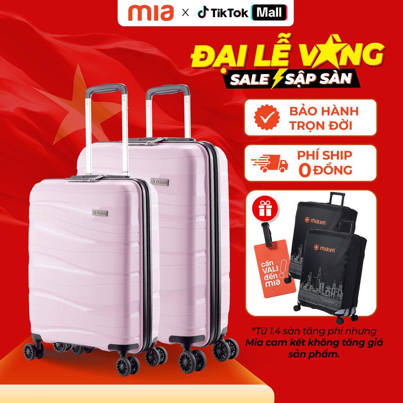 [ĐẠI LỄ SALE TO] Combo 2 Vali Pisani LANI đầy đủ 3 size,  Vali kéo du lịch Chất liệu Nhựa PP siêu bền bỉ, hạn chế bể vỡ, chịu mọi va đập, Khoá số TSA chuẩn HOA KỲ - Vali MIA MIỄN PHÍ BẢO HÀNH TRỌN ĐỜI. vali  xách tay