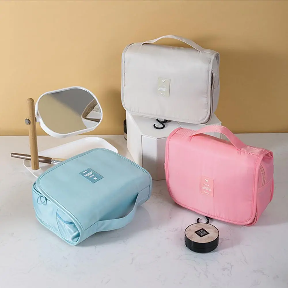 Travel Toiletry Bag, 1 Count Water-resistant Makeup Hanging Travel Bag, Large Capacity Travel Bag, Organizer for Full-sized Shampoo, Conditioner