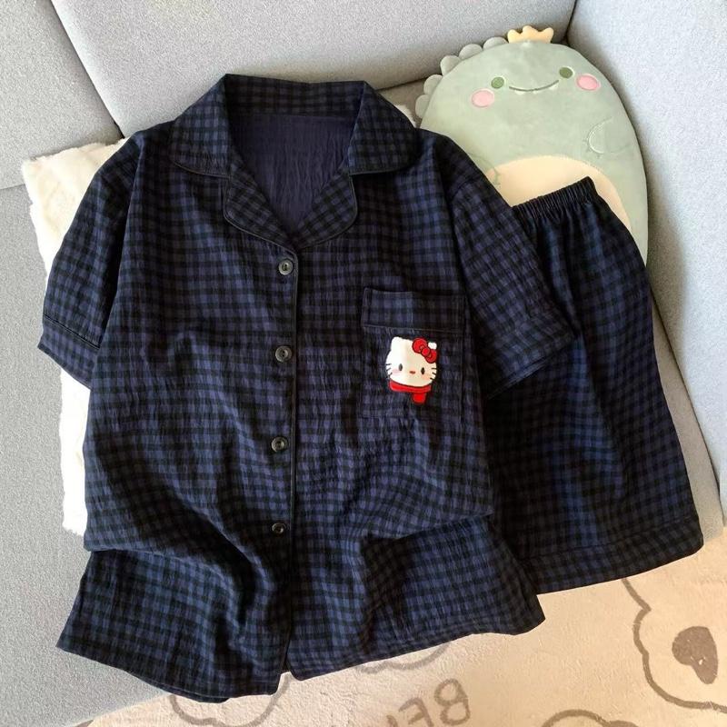 Product Introduction of Bộ Pijama Ngắn Tay Chất Cotton Sữa Mềm Mịn Hàng Quảng Châu - Quần Ngủ, Pijama, Nữ, Women 11