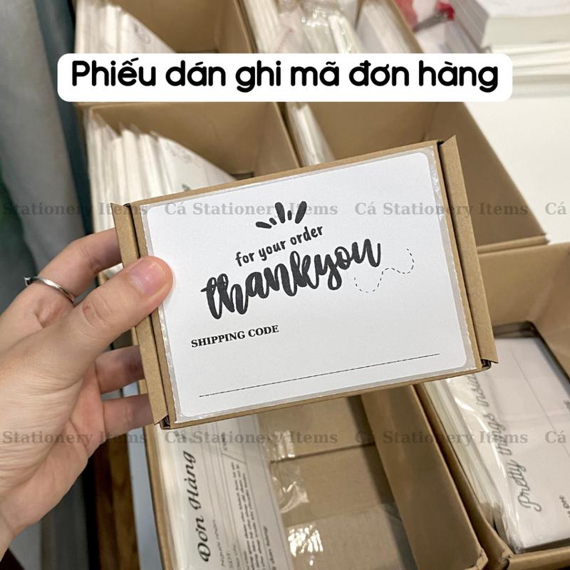 Cá | Set 50 phiếu giao hàng có keo, phiếu ghi mã đơn hàng size 7x10cm - T8 0