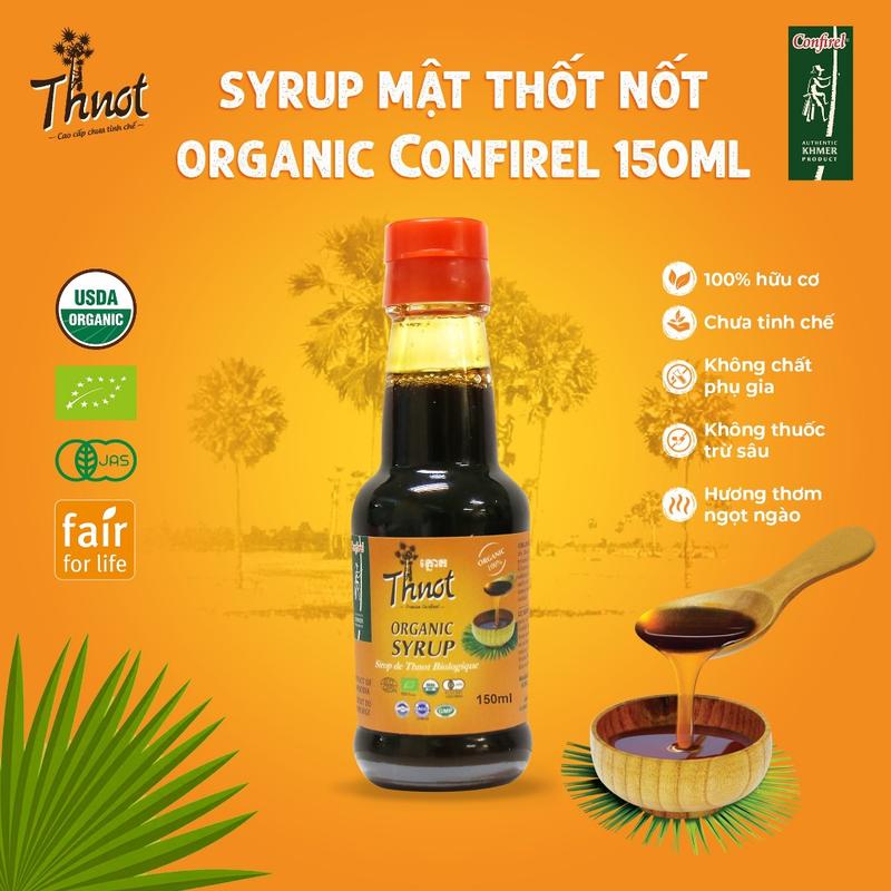 Đường Syrup Mật Thốt Nốt Organic Hữu Cơ Thnot Confirel Cambodia Chai 55ml 150ml / Gói 5ml - Gia Vị Ăn Dặm Cho Bé - Tự nhiên 5