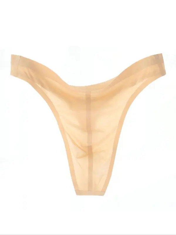 Men's Solid Low-rise Thong, Casual Comfy Breathable Knicker for Daily Wear, Underwear for All Seasons, Undergarments 6