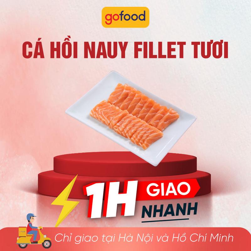 [Ship hỏa tốc HN - HCM] CÁ HỒI NAUY FILLET TƯƠI (200g - 300g -500g) - Hỗ trợ cắt thái miễn phí/ tặng tía tô, củ cải bào ăn kèm
