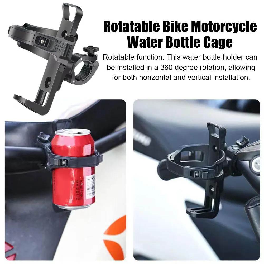 【Lowest Price】Motorcycle Bicycle Water Cup Holder Riding Round Detachable Easy S Quick Tube L4Q4