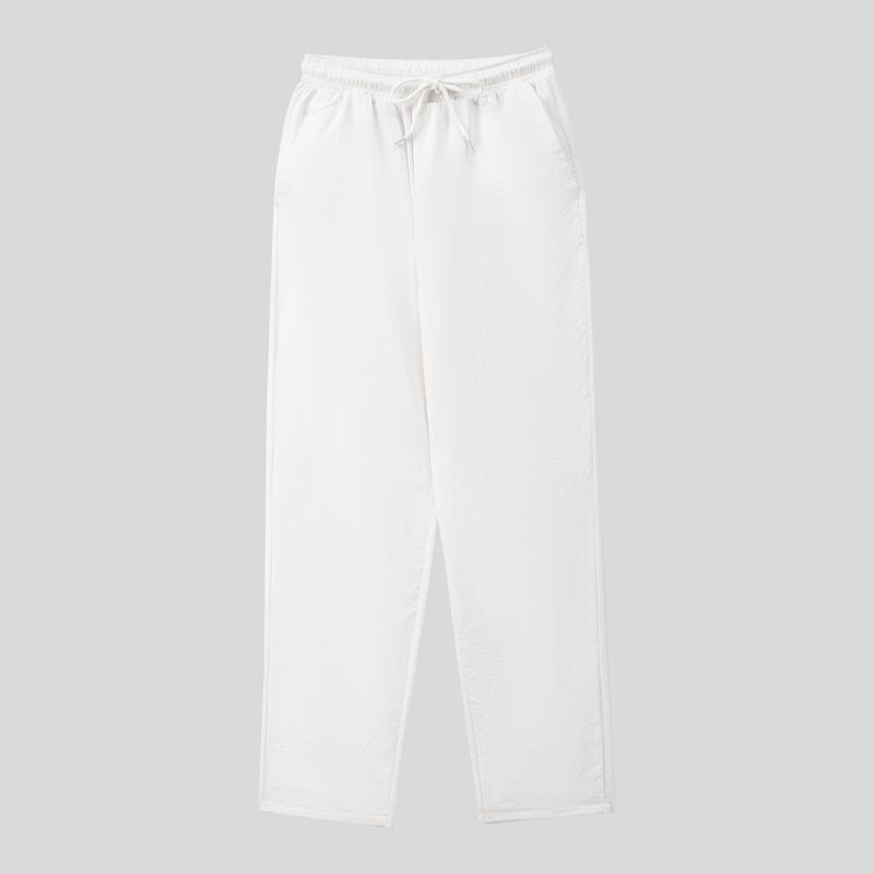 Quần Dài Nam Vải Đũi Cao Cấp Pants Menswear Lưng Cao Có Túi