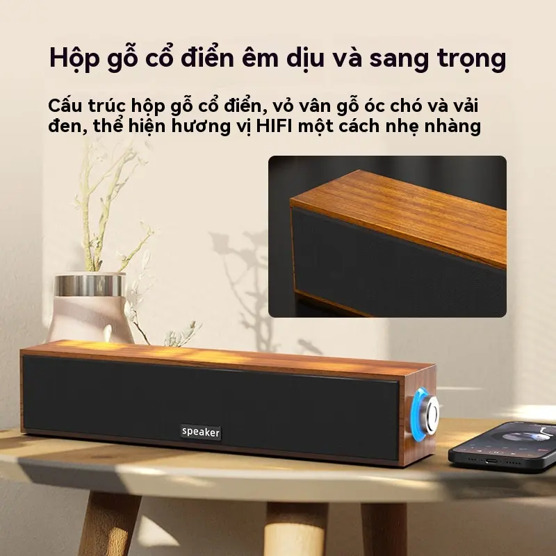 Loa Bluetooth Có Dây, 1090, Loa Nhỏ Bằng Gỗ, Thích Hợp Cho Máy Tính Và Máy Tính Xách Tay, Loa Thanh Âm Thanh, Loa Siêu Trầm Để Bàn Nghe Nhạc