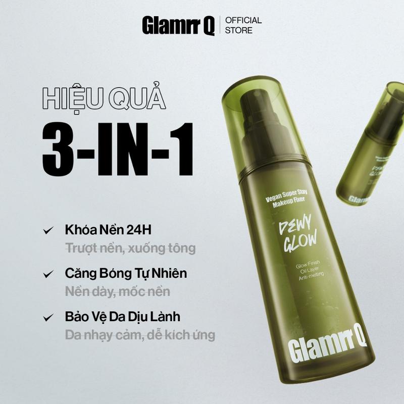 [NEW] Combo Glamrr Q Cushion &  Xịt Khóa Nền Cố Định Glamrr Q Vegan Super Stay Makeup Fixer 50ml Son Son Môi Cosmetic Tẩy Trang Phấn Phủ Women Mỹ Phẩm Perfume Nữ 3