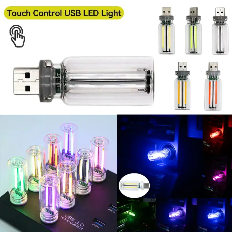 5V USB Touch Control LED Night Light Atmosphere Light Edison - TikTok ...