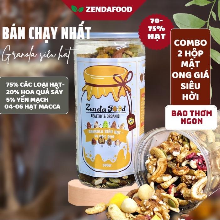 Combo 2 Hộp Ngũ Cốc siêu hạt 5% yến mạch zendafood