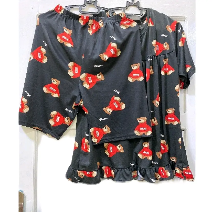 SET PIYAMA BERUANG BAHAN LEMBUT ADEM Wanita