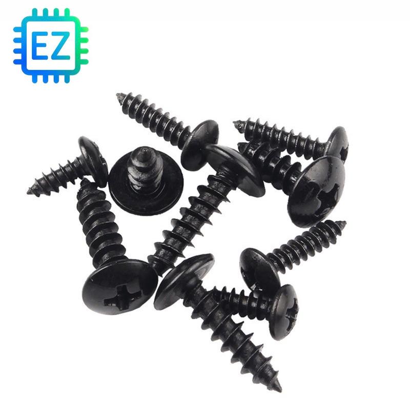 10 chiếc đinh vít đầu dù mũ rộng bắt loa màu đen sơn tĩnh điện M3 M3.5 M4